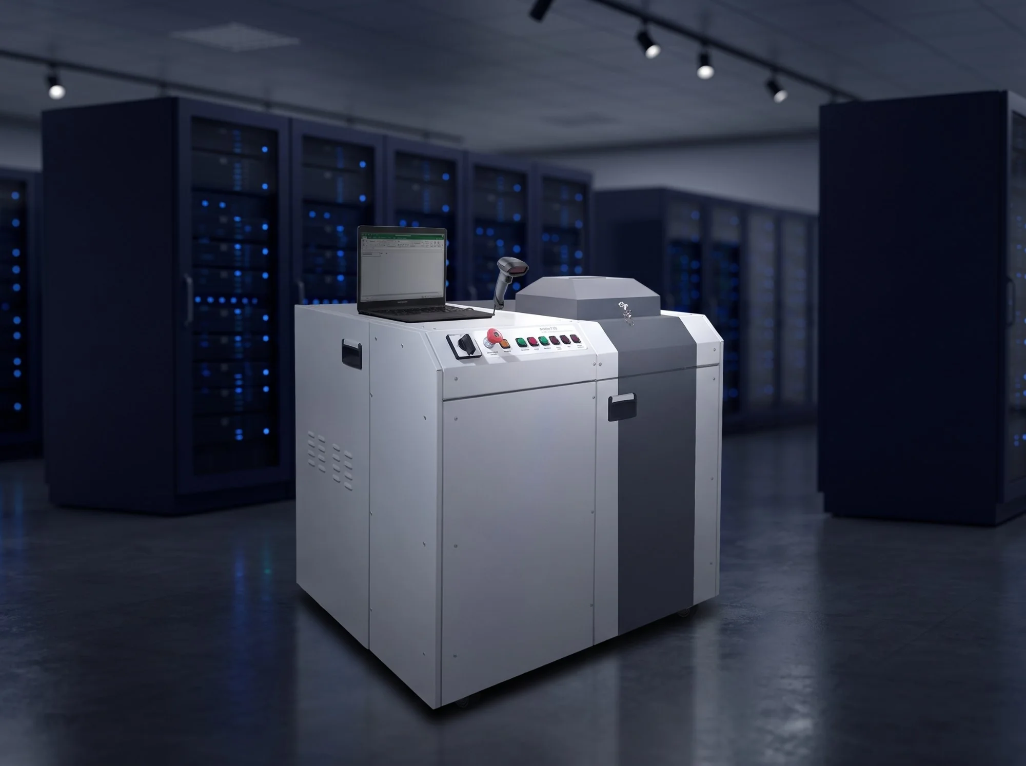 Kobra SSD disintegrator in a data center
